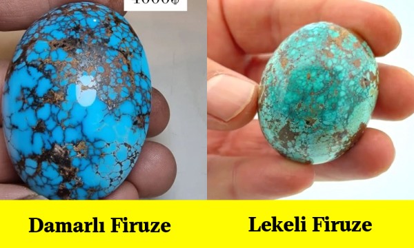 Damarlı Firuze ile Lekeli Firuze nasıl ayırt edilir?
